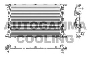 Фото Радіатор, охолодження двигуна AUTOGAMMA 105159