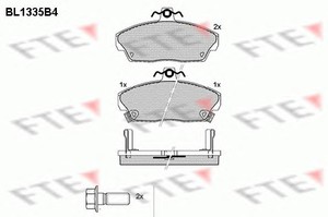 Фото Гальмівні колодки FTE BL1335B4