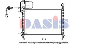 Фото Радіатор, охолодження двигуна AKS DASIS 080630N