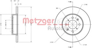 Фото Гальмівний диск Metzger 6110607