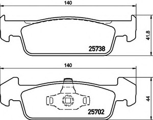 Фото Гальмівні колодки Behr Hella Service 8DB 355 020-421