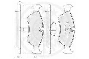 Фото Гальмівні колодки OPTIMAL 9650