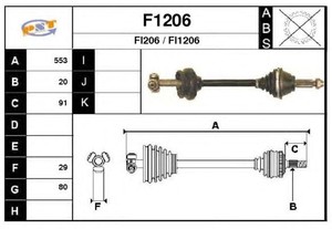 Фото Привідний вал SNRA F1206