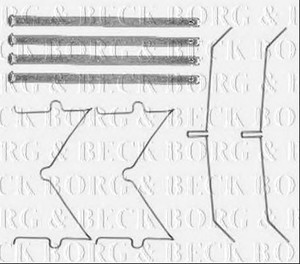 Фото Комплектующие, колодки дискового тормоза BORG & BECK BBK1564