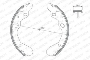 Фото Комплект гальмівних колодок WEEN 1522390