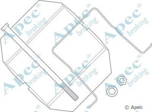Фото Комплектующие, колодки дискового тормоза APEC braking KIT590