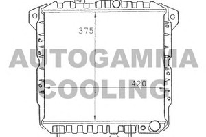 Фото Радіатор, охолодження двигуна AUTOGAMMA 100571