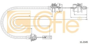 Фото Трос, керування зчепленням Cofle 11.2145