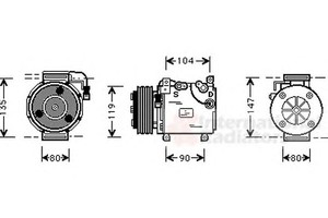 Фото Компресор кондиціонера VAN WEZEL 3200K020