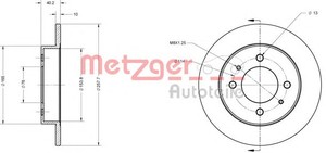 Фото Гальмівний диск Metzger 6110165