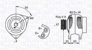 Фото Генератор Magneti Marelli 063321753010