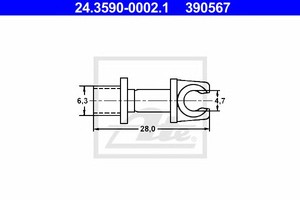 Фото Кронштейн, трубопровод тормозно ATE 24.3590-0002.1