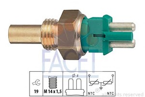 Фото Датчик температури OM602 (2-фішки) зелений/LT II 2.8TDI FACET 7.3140