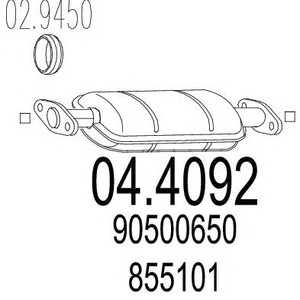 Фото Каталізатор MTS 04.4092
