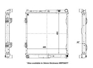 Фото Радіатор, охолодження двигуна NRF 56141