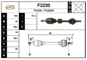 Фото Привідний вал SNRA F2230