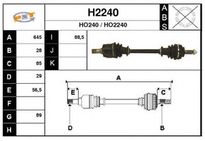 Фото Привідний вал SNRA H2240