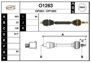 Фото Привідний вал SNRA O1263