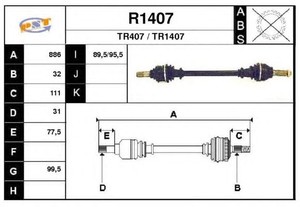 Фото Привідний вал SNRA R1407