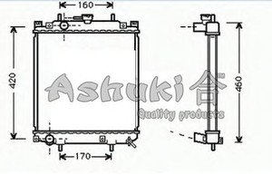 Фото Радіатор, охолодження двигуна ASHUKI D551-45