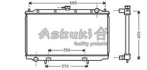 Фото Радіатор, охолодження двигуна ASHUKI N652-10