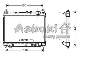 Фото Радіатор, охолодження двигуна ASHUKI T553-16