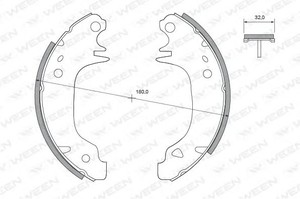 Фото Комплект гальмівних колодок WEEN 152-2292
