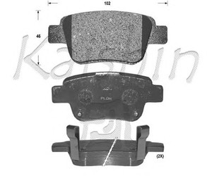 Фото Комплект гальмівних колодок, дискове гальмо KAISHIN FK2239