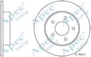 Фото Гальмівний диск APEC braking DSK2332