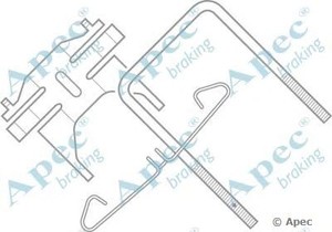 Фото Комплектующие, колодки дискового тормоза APEC braking KIT500