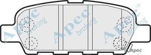 Фото Комлект гальмівних колодок, дисковий механізм APEC braking PAD1264