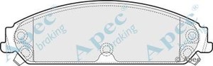 Фото Комлект гальмівних колодок, дисковий механізм APEC braking PAD1557