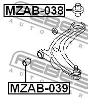 Фото Сайлентблок переднього важеля (спереду) Mazda MPV 00-06 Febest MZAB039