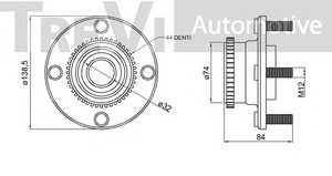 Фото Комплект подшипника ступицы колеса TREVI AUTOMOTIVE WB1920