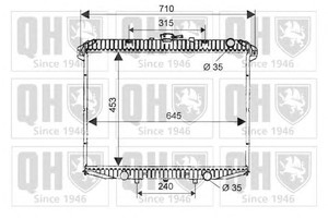 Фото Радіатор, охолодження двигуна QUINTON HAZELL QER1649