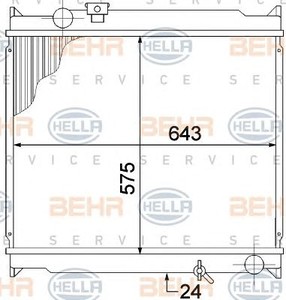 Фото Радіатор, охолодження двигуна Behr Hella Service 8MK 376 773-391