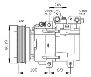 Фото Компресор кондиціонера NRF 32755G