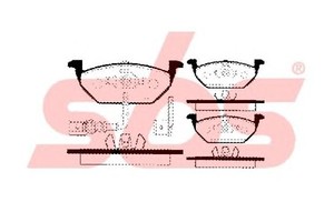 Фото Комлект гальмівних колодок, дисковий механізм SBS 1501224745