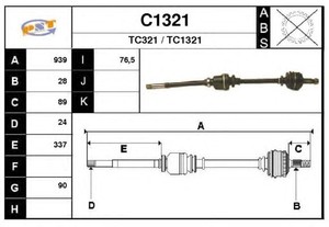 Фото Привідний вал SNRA C1321