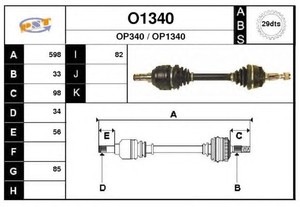 Фото Привідний вал SNRA O1340