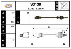 Фото Привідний вал SNRA S3139