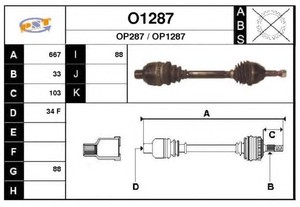 Фото Привідний вал SNRA O1287