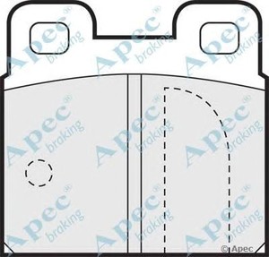 Фото Комлект гальмівних колодок, дисковий механізм APEC braking PAD263