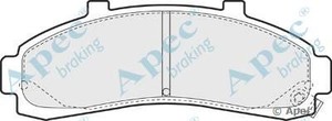 Фото Комлект гальмівних колодок, дисковий механізм APEC braking PAD988