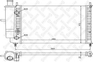 Фото Радіатор, охолодження двигуна STELLOX 10-25717-SX