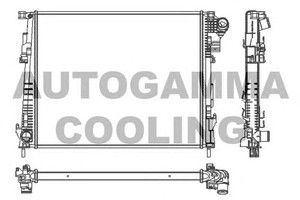 Фото Радіатор, охолодження двигуна AUTOGAMMA 105143
