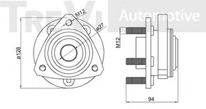 Фото Комплект подшипника ступицы колеса TREVI AUTOMOTIVE WB1122