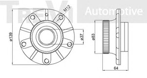 Фото Комплект подшипника ступицы колеса TREVI AUTOMOTIVE WB1326