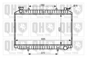 Фото Радіатор, охолодження двигуна QUINTON HAZELL QER2441