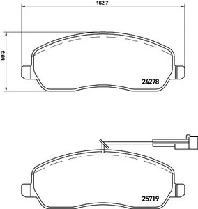 Фото Комплект гальмівних колодок, дискове гальмо MINTEX MDB3296